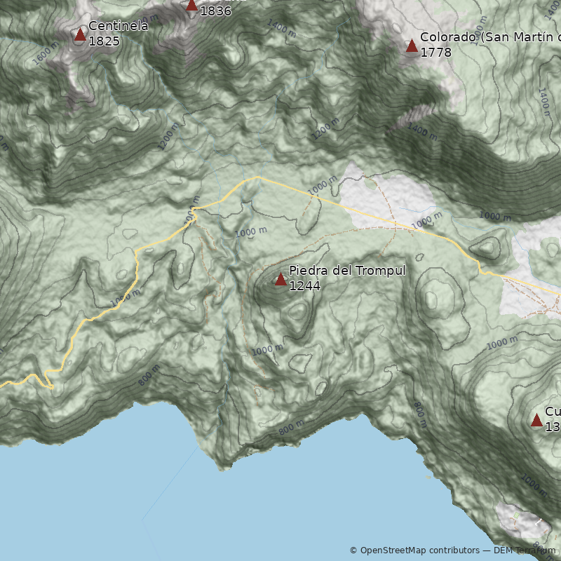 Mapa Cerro Piedra del Trompul