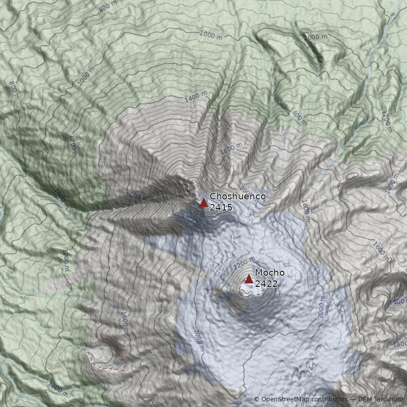 Mapa Volcán Choshuenco