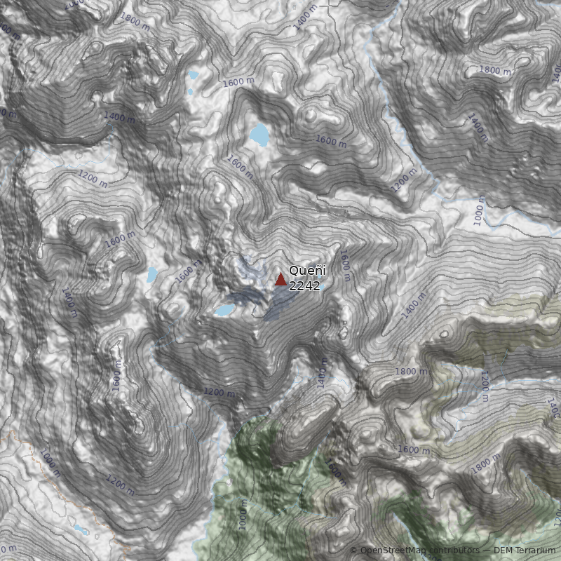 Mapa Cerro Queñi