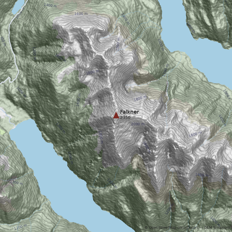 Mapa Cerro Falkner