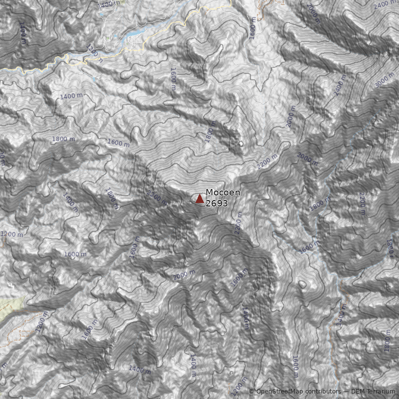Mapa Cerro Mocoen
