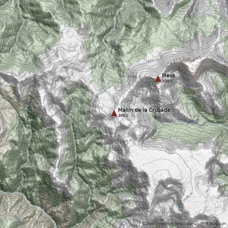 Mapa Cerro Mallín de la Cruzada