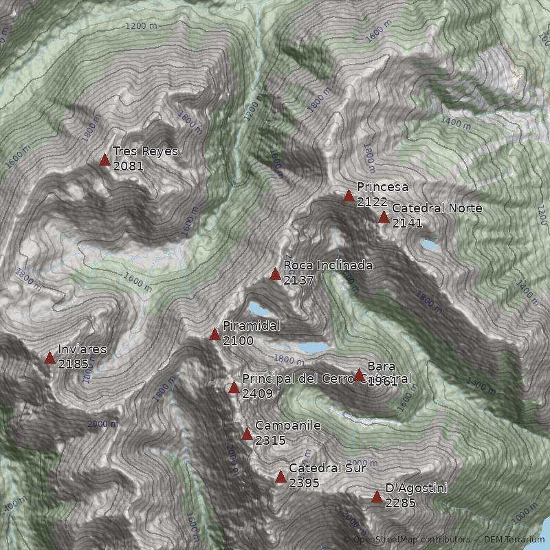 Mapa Cerro Roca Inclinada