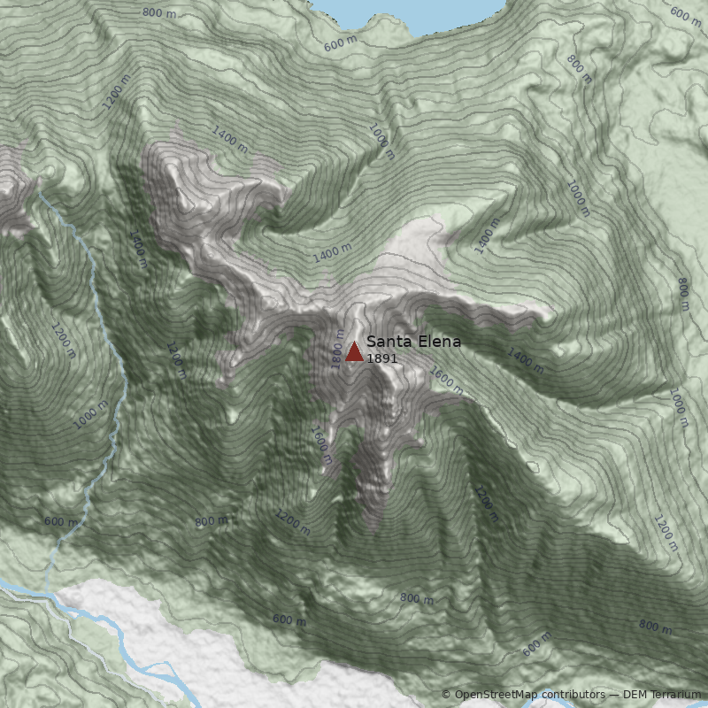 Mapa Cerro Santa Elena