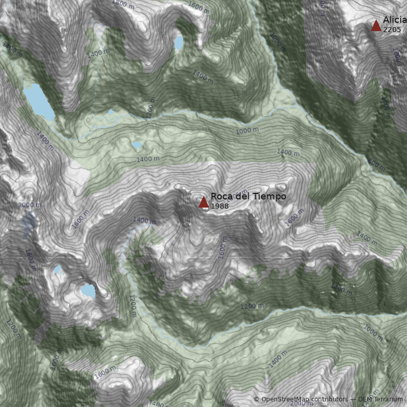 Mapa Cerro Roca del Tiempo