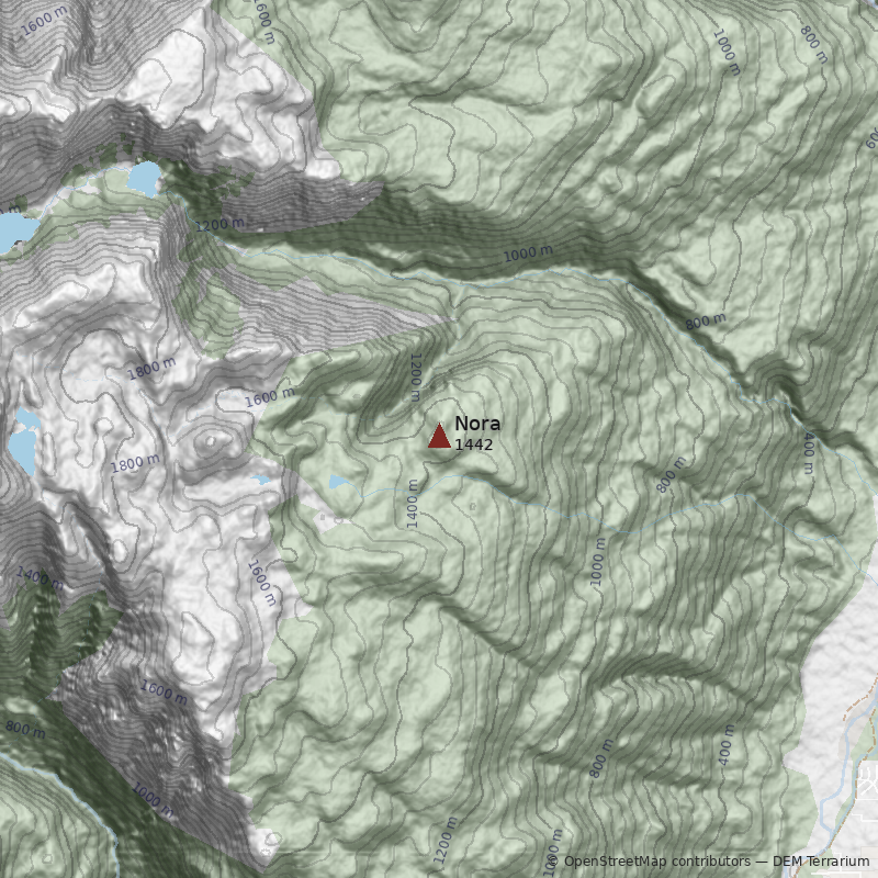 Mapa Cerro Nora