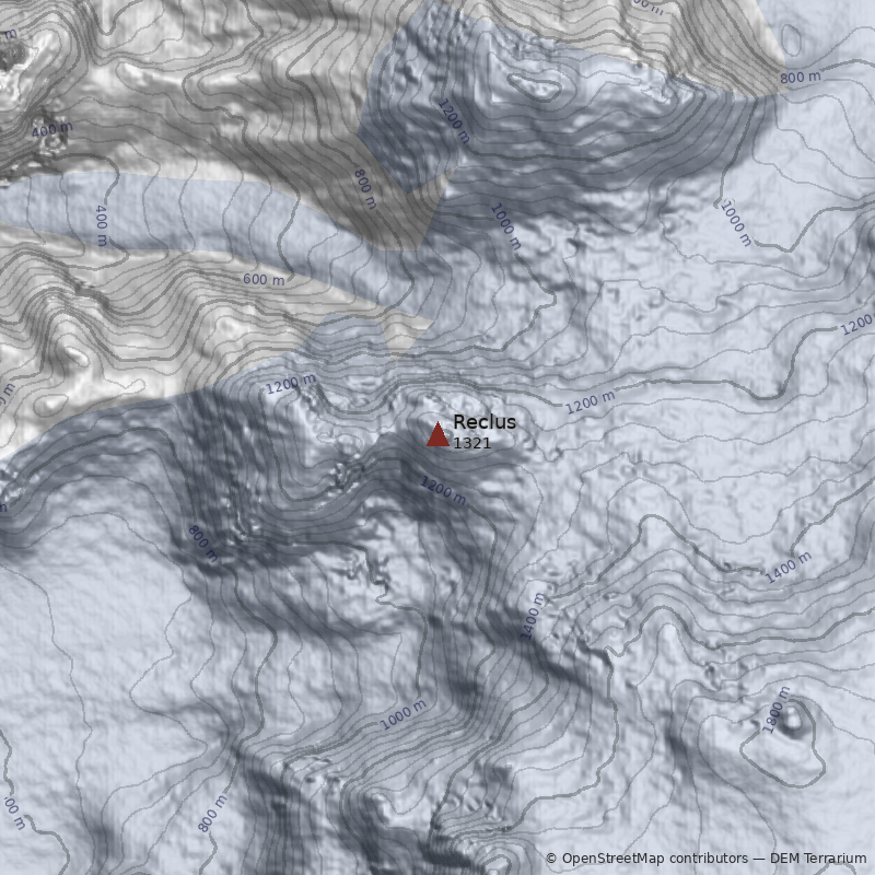 Mapa Volcán Reclus