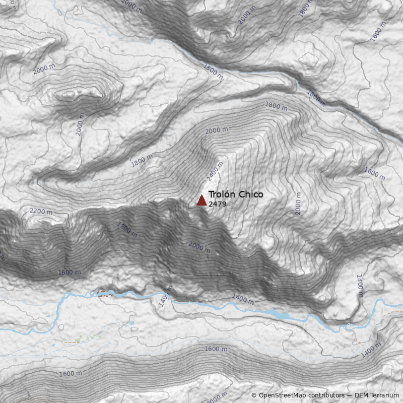 Mapa Cerro Trolón Chico