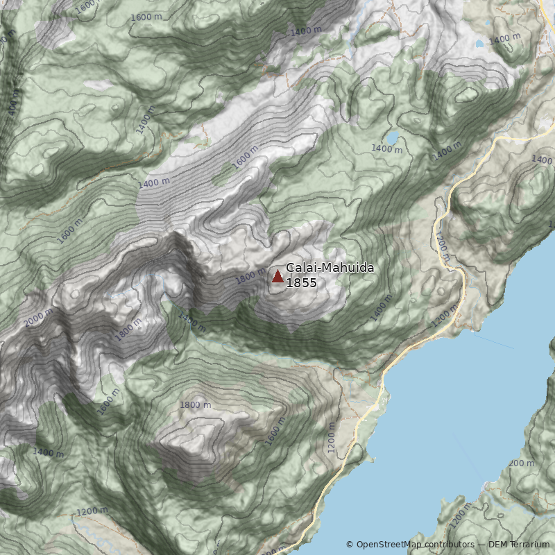 Mapa Cerro Calai-Mahuida