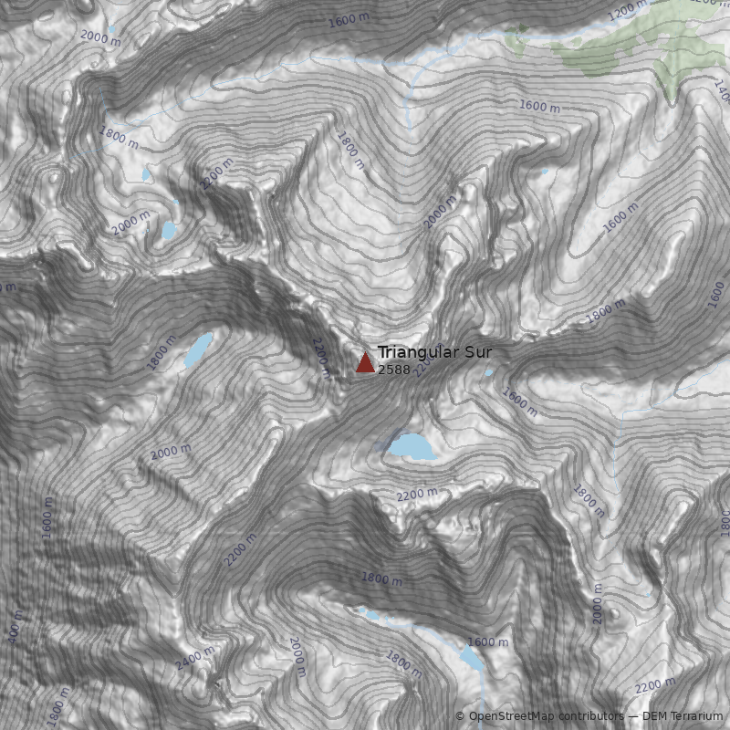 Mapa Pico Triangular Sur