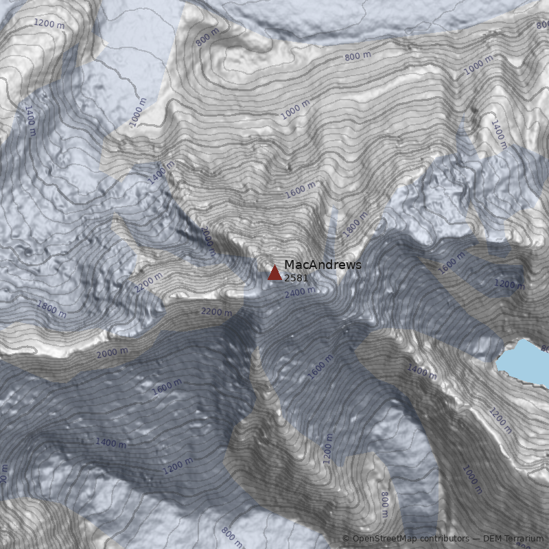 Mapa Cerro MacAndrews