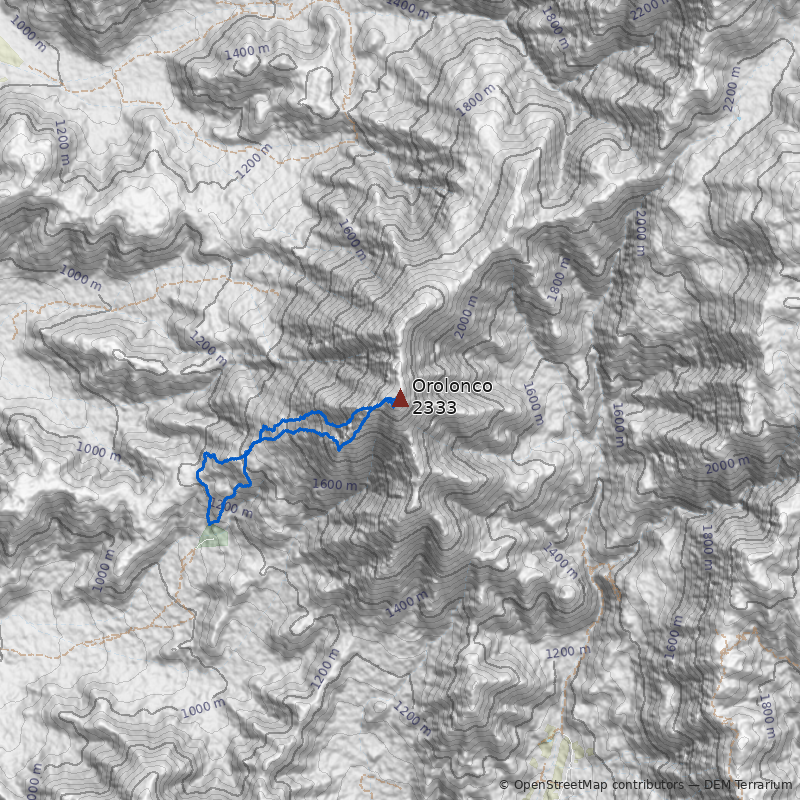 Mapa Cerro Orolonco