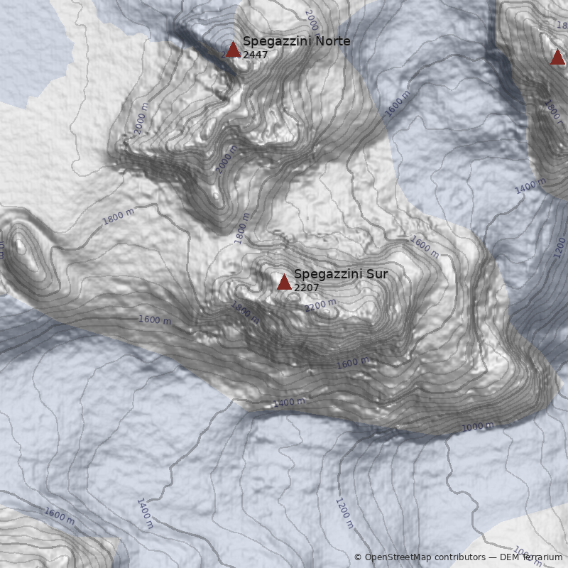 Mapa Cerro Spegazzini Sur