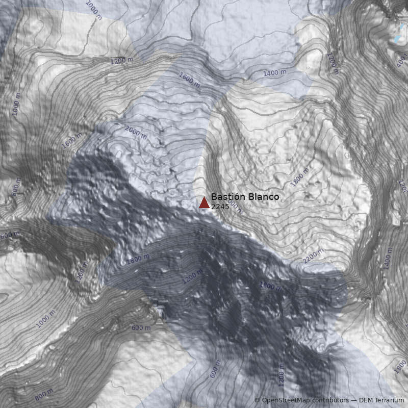 Mapa Cerro Bastión Blanco