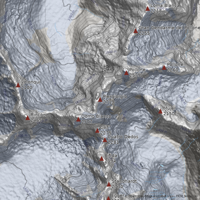 Mapa Cerro Piergiorgio