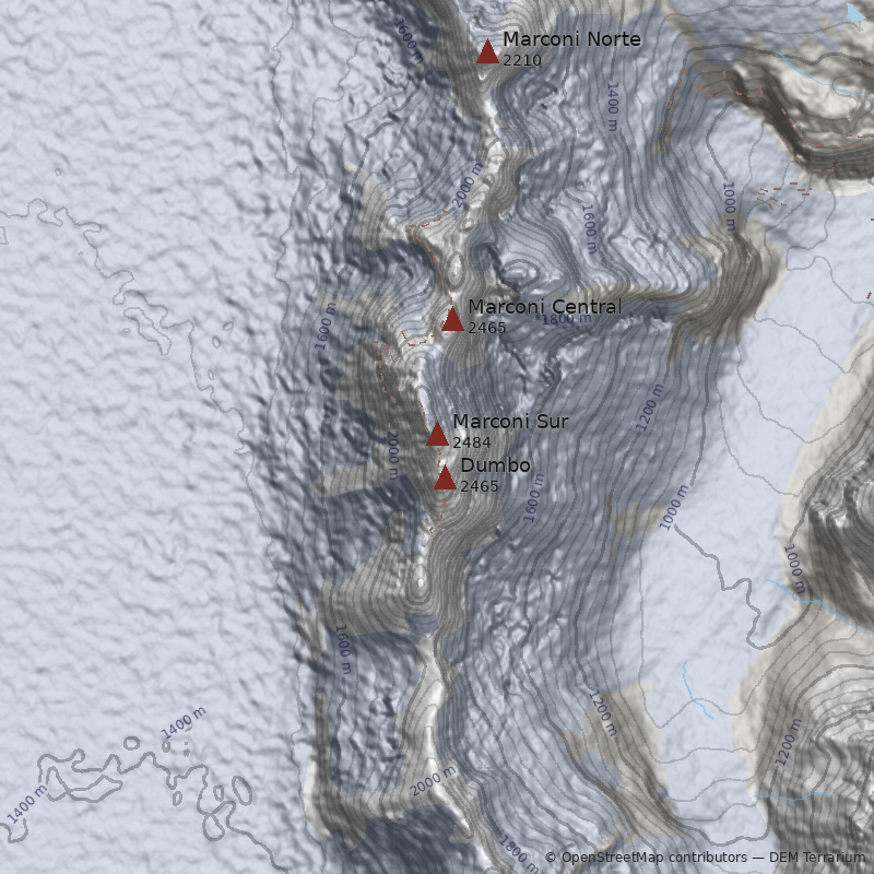 Mapa Cerro Marconi Sur