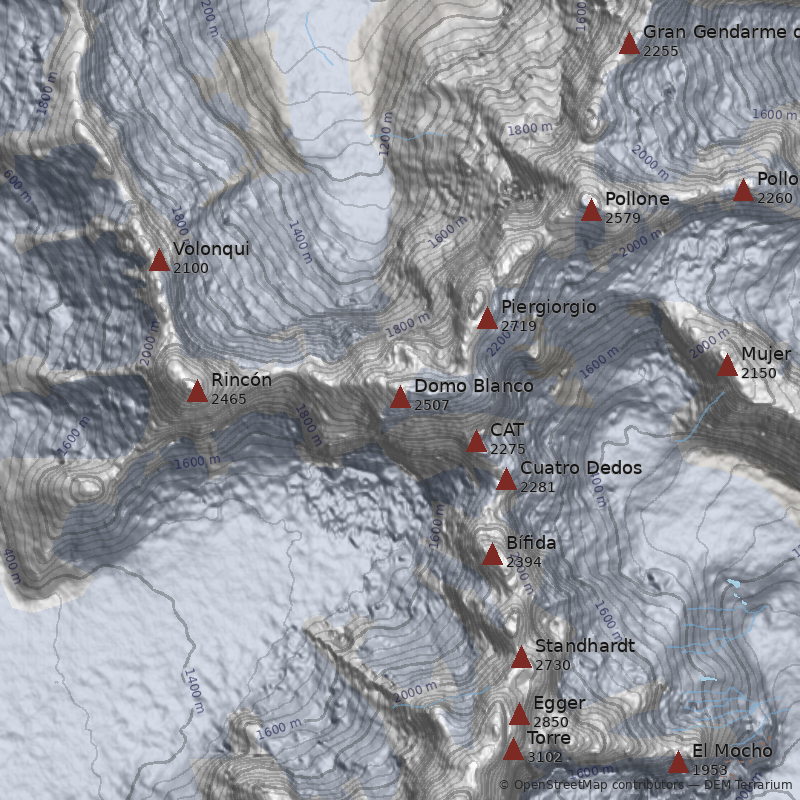 Mapa Cerro Domo Blanco