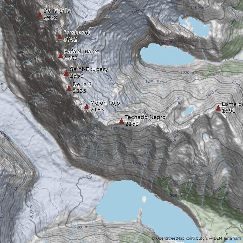 Mapa Cerro Techado Negro