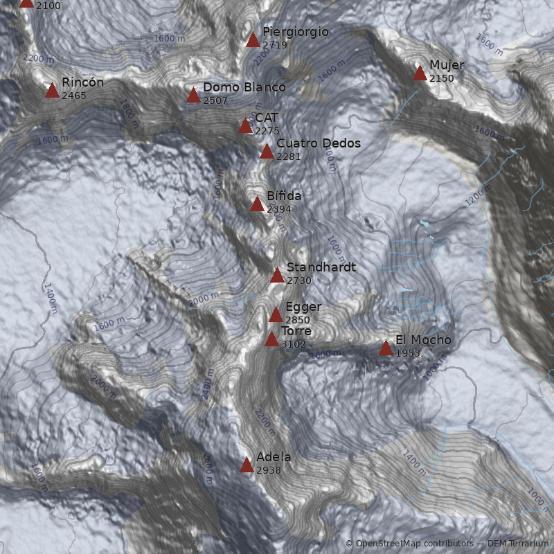Mapa Cerro Standhardt