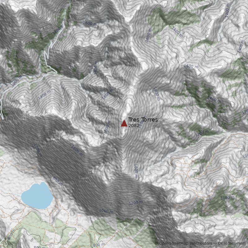 Mapa Cerro Tres Torres