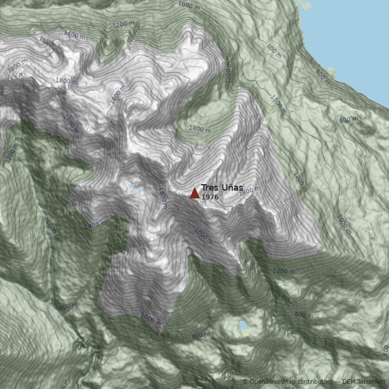 Mapa Cerro Tres Uñas