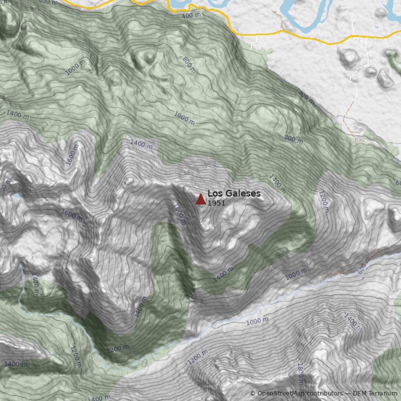Mapa Cerro Los Galeses