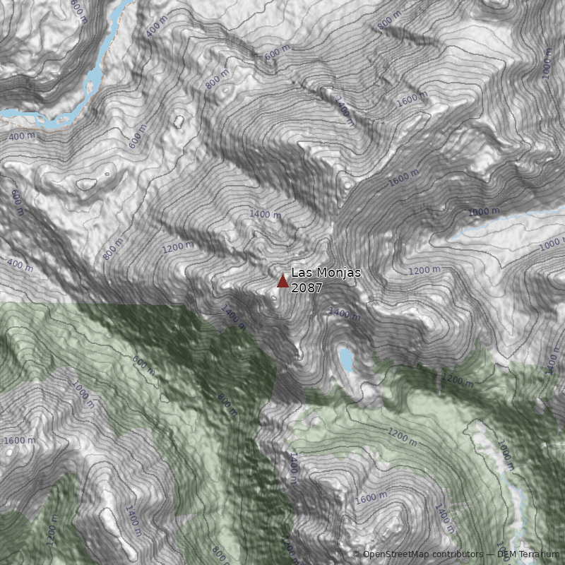 Mapa Cerro Las Monjas