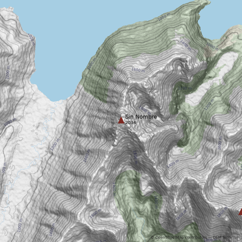 Mapa Cerro Sin Nombre