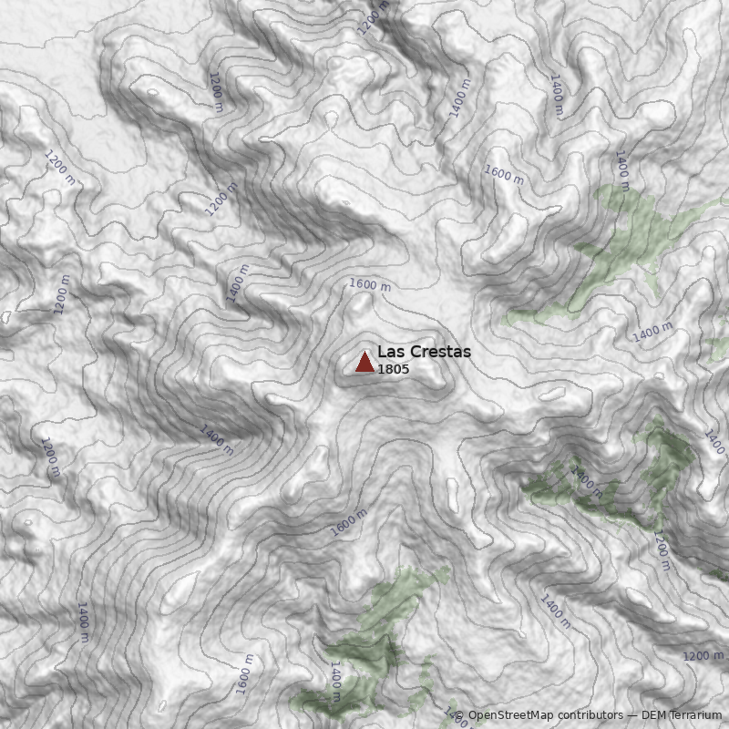 Mapa Cerro Las Crestas