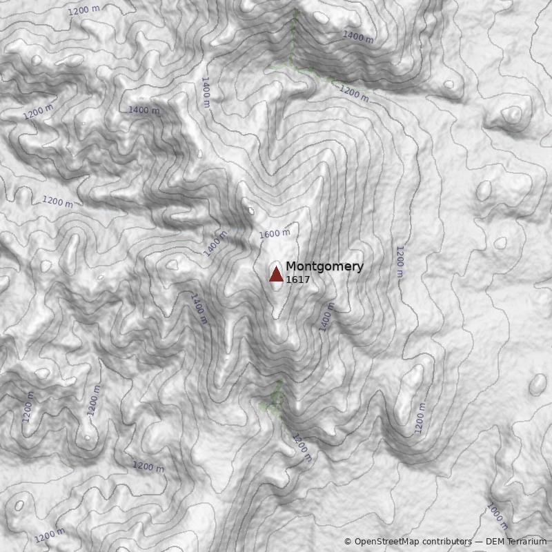 Mapa Cerro Montgomery