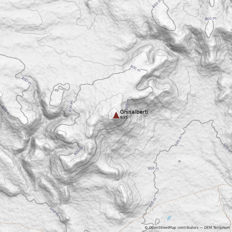 Mapa Cerro Ghisalberti