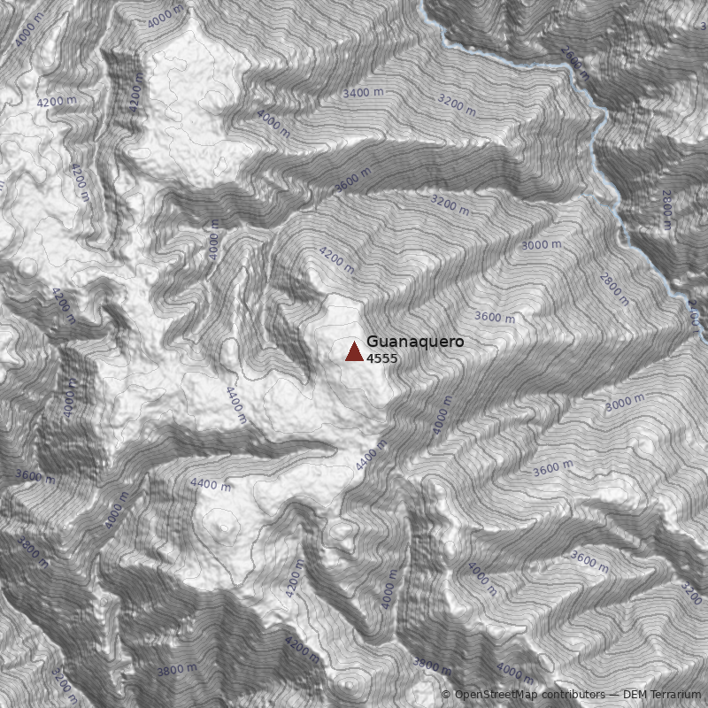 Mapa Cerro Guanaquero