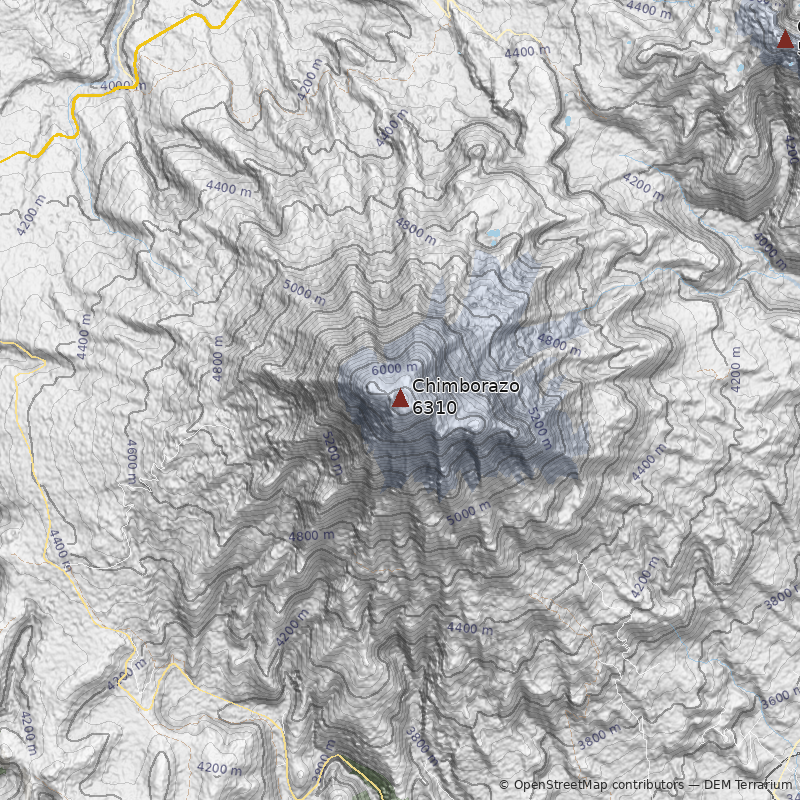 Mapa Volcán Chimborazo