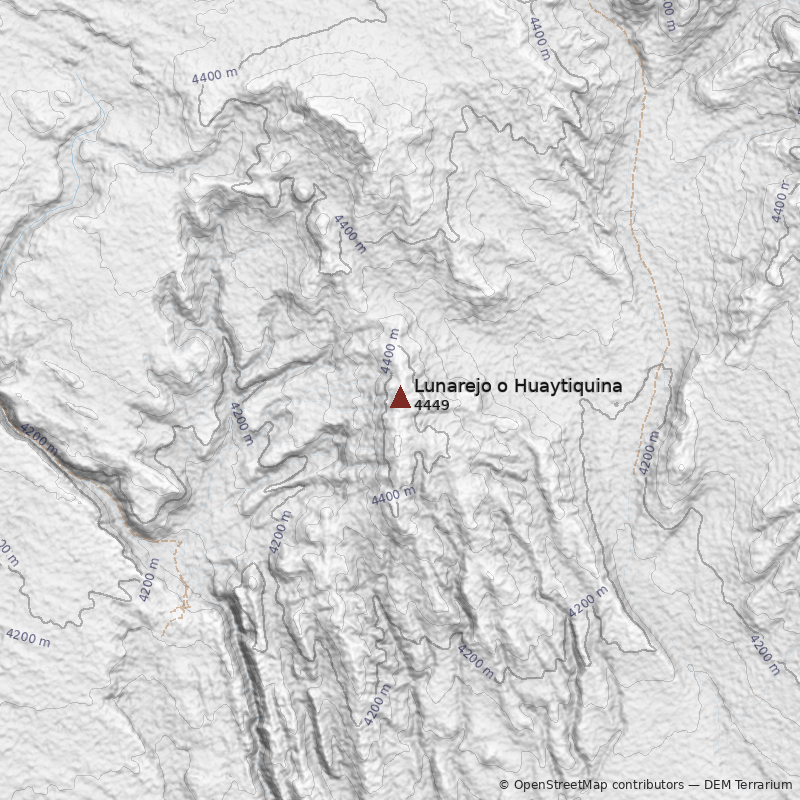 Mapa Cerro Lunarejo o Huaytiquina