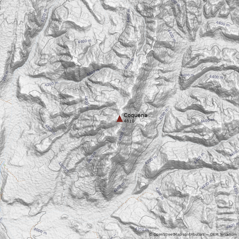 Mapa Cerro Coquena