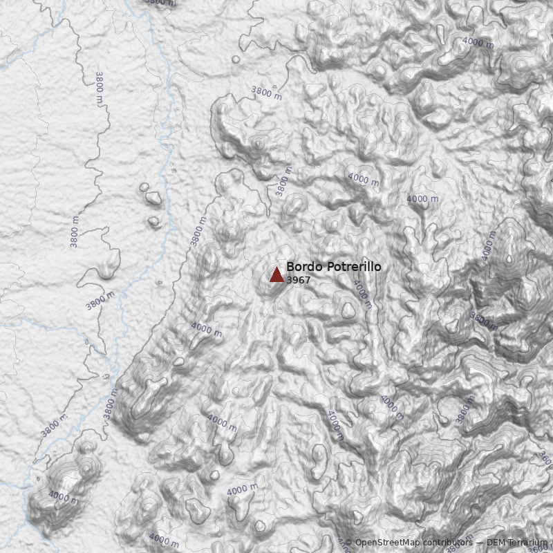 Mapa Cerro Bordo Potrerillo
