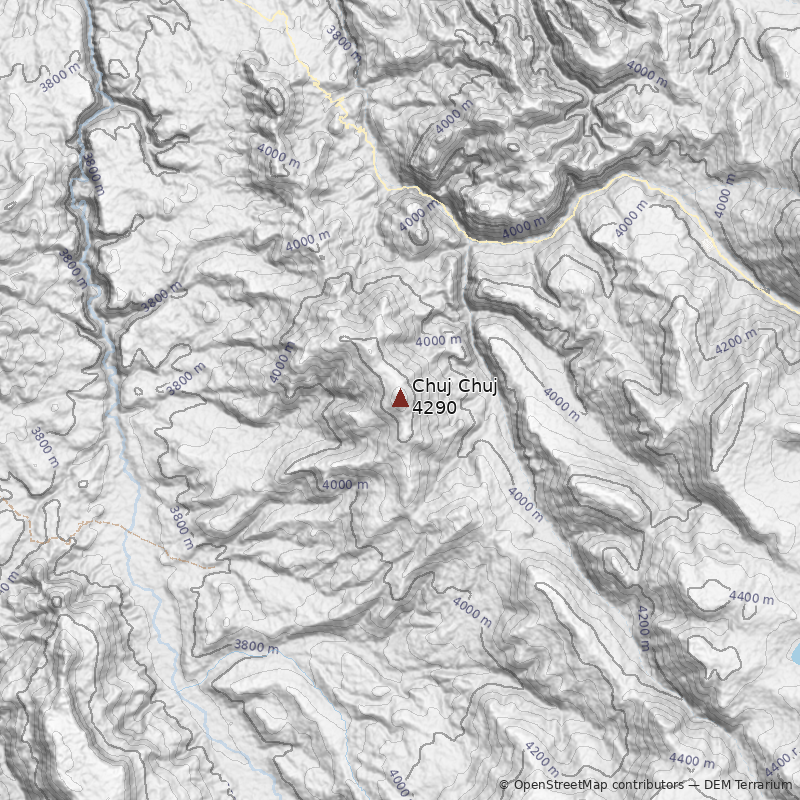 Mapa Cerro Chuj Chuj