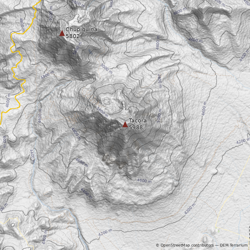 Mapa Volcán Tacora