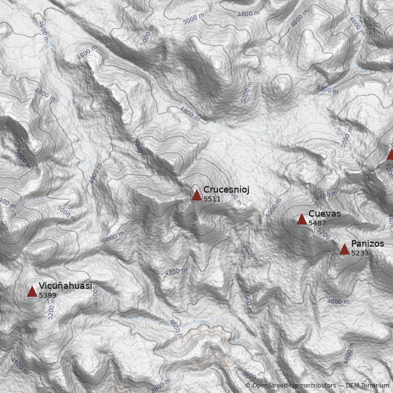 Mapa Cerro Crucesnioj