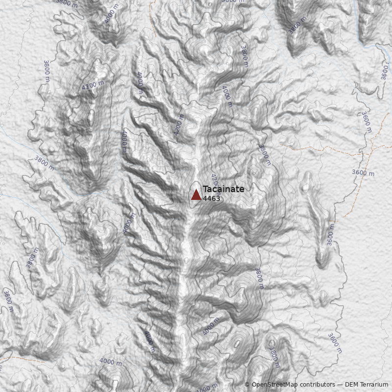Mapa Cerro Tacainate