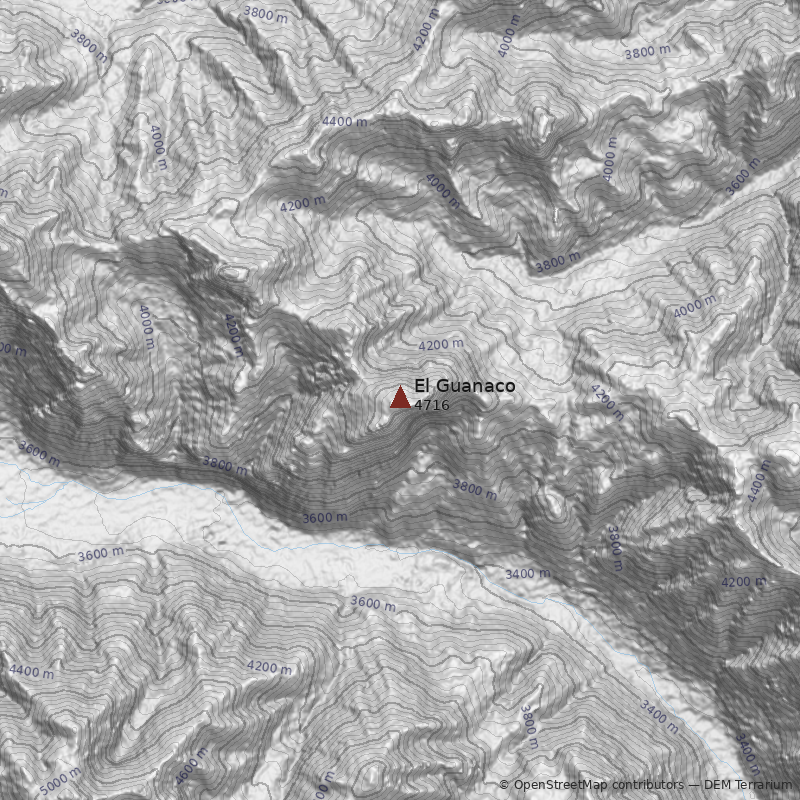 Mapa Cerro El Guanaco