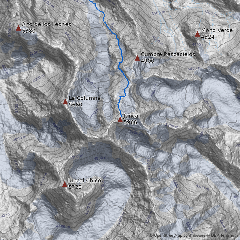 Mapa Nevado Juncal