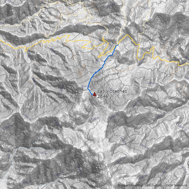 Mapa Cerro Las Vizcachas