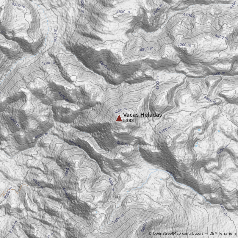 Mapa Cerro Vacas Heladas