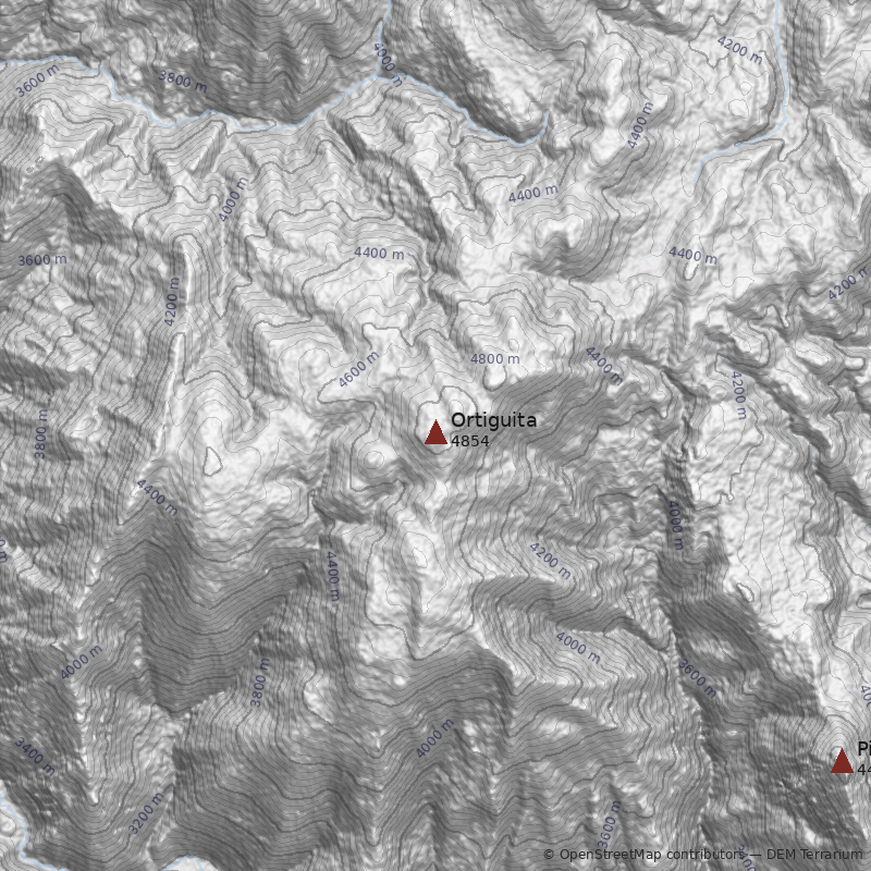 Mapa Cerro Ortiguita