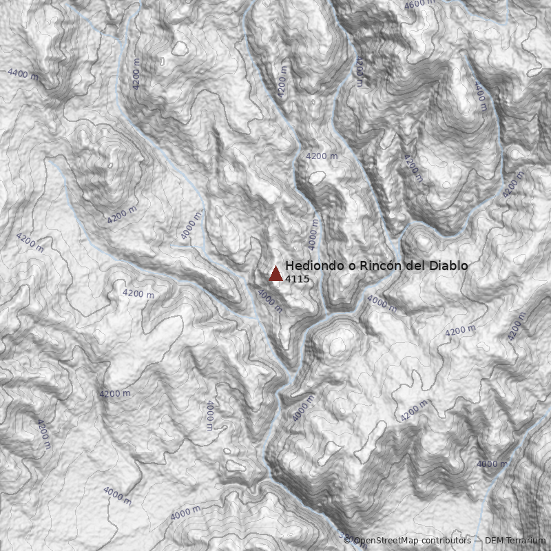 Mapa Cerro Hediondo o Rincón del Diablo