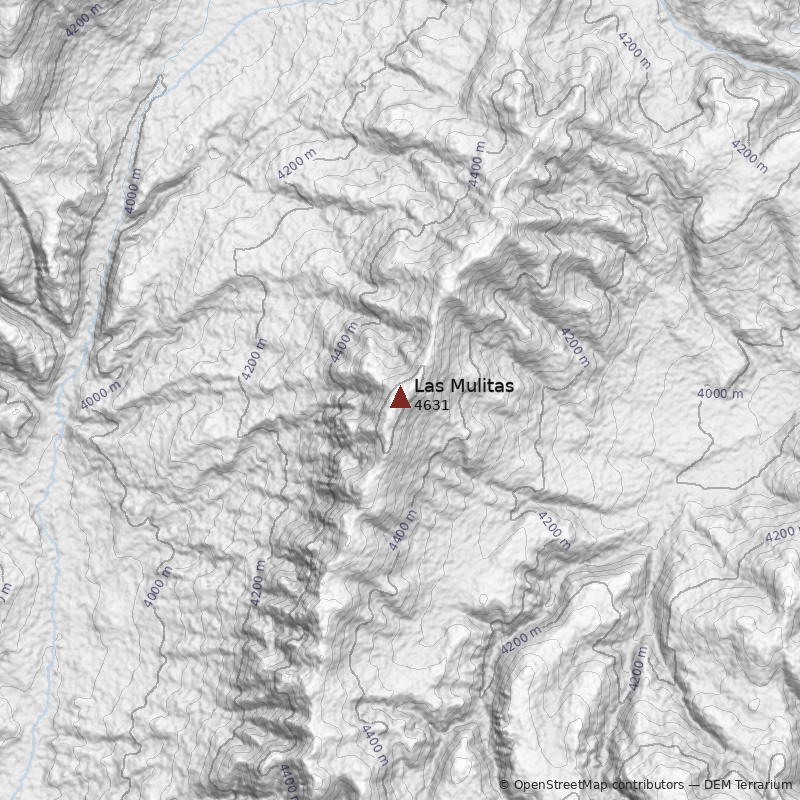 Mapa Cerro Las Mulitas
