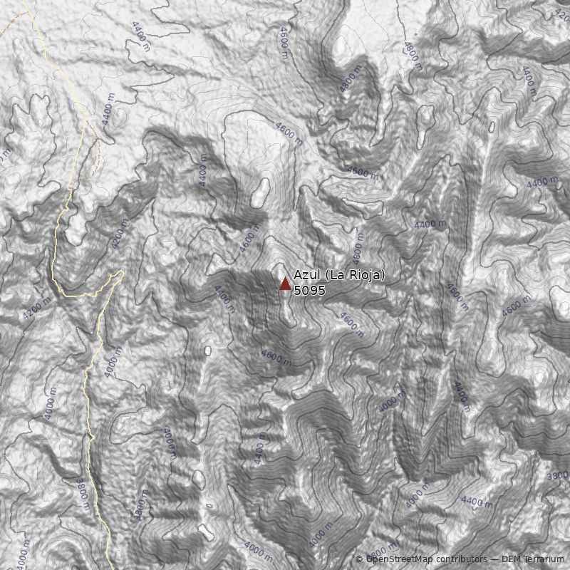 Mapa Cerro Azul (La Rioja)