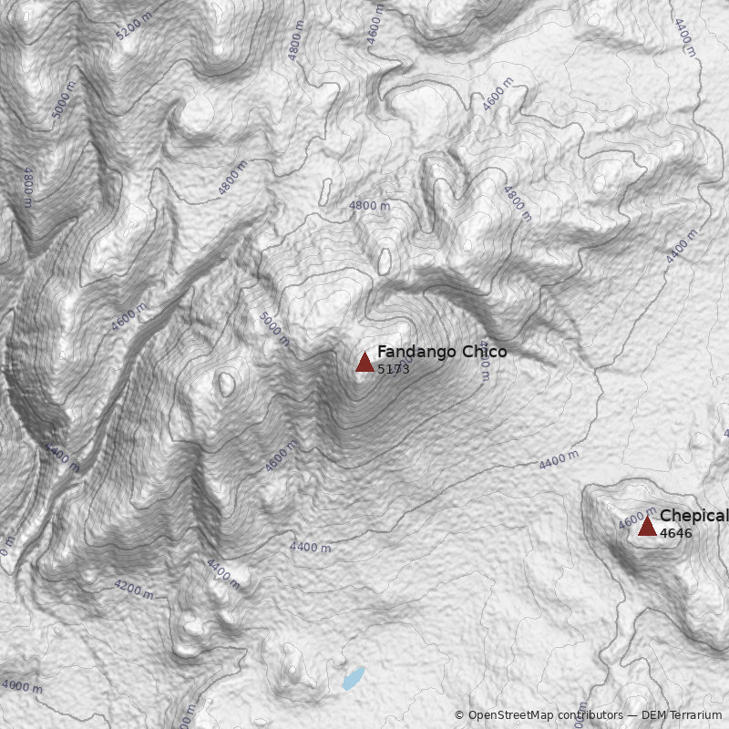Mapa Cerro Fandango Chico