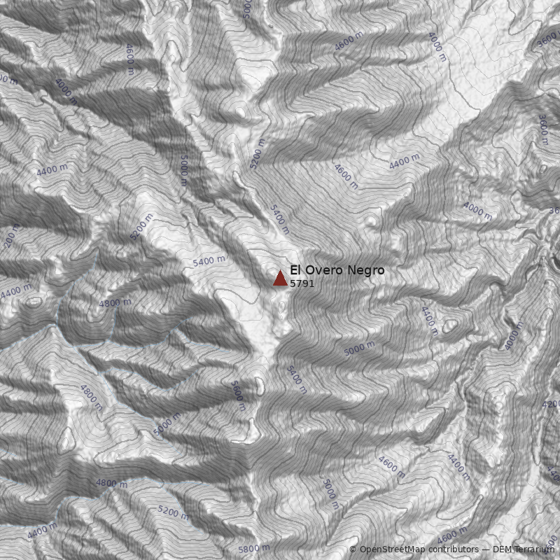 Mapa Cerro El Overo Negro